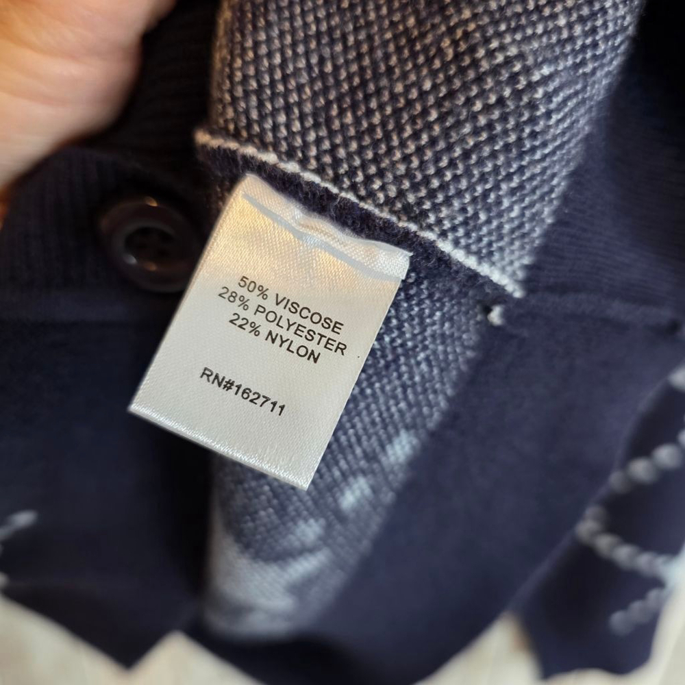 Women's 99 JANE STREET Navy & White Star Cardigan Sweater NWOT - Picture 7 of 8